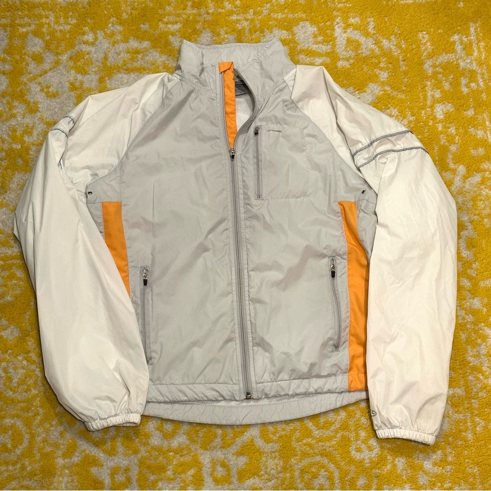 White and Gray Champion Windbreaker